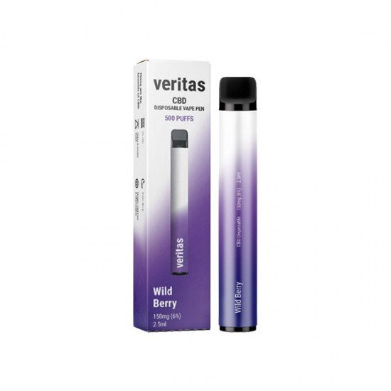 Veritas 150mg CBD Disposable Vape Pens 500 Puffs - Flavour: Wild Berries
