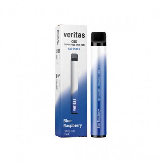 Veritas 150mg CBD Disposable Vape Pens 500 Puffs - Flavour: Blue Raspberry