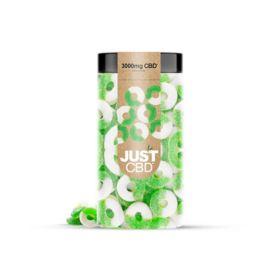 Just CBD 3000mg Gummies - 600g - Flavour: Apple Rings