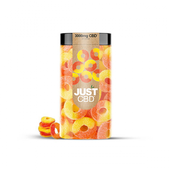 Just CBD 3000mg Gummies - 600g - Flavour: Peach Rings