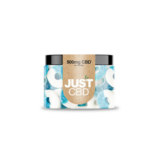 Just CBD 500mg Gummies - 132g - Flavour: Blue Raspberry Rings