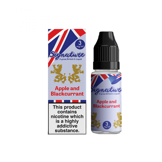 6mg Signature Vapours TPD 10ml E-Liquid (50VG/50PG) - Flavour: Apple & Blackcurrent