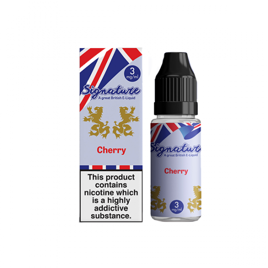 12mg Signature Vapours TPD 10ml E-Liquid (50VG/50PG) - Flavour: Cherry