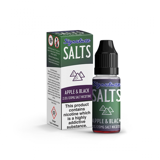 20mg Signature Salts By Signature Vapours 10ml Nic Salt (50VG/50PG) (BUY 1 GET 1 FREE) - Flavour: Apple & Blackcurrent