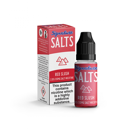 20mg Signature Salts By Signature Vapours 10ml Nic Salt (50VG/50PG) (BUY 1 GET 1 FREE) - Flavour: Red Slush