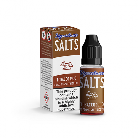 20mg Signature Salts By Signature Vapours 10ml Nic Salt (50VG/50PG) (BUY 1 GET 1 FREE) - Flavour: Tobacco 1960