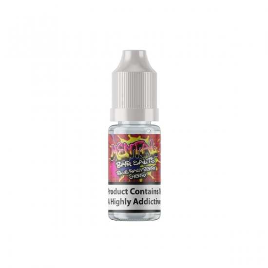 10mg Mental Bar Salts By Signature Vapours 10ml Nic Salt (50VG/50PG) (BUY 1 GET 1 FREE) - Flavour: Blue Rasp & Cherry