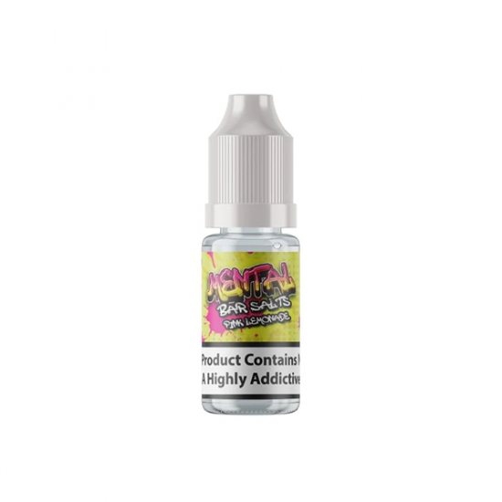 10mg Mental Bar Salts By Signature Vapours 10ml Nic Salt (50VG/50PG) (BUY 1 GET 1 FREE) - Flavour: Pink Lemonade