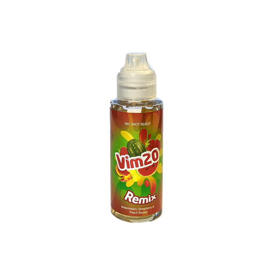 Vim20 By Signature Vapours 100ml E-liquid 0mg (50VG/50PG) - Flavour: Watermelon Strawberry Peach