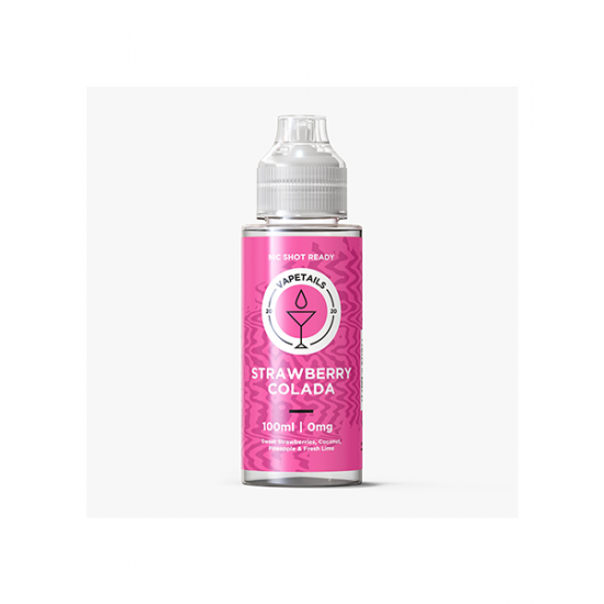 Vapetails By Signature Vapours 100ml E-liquid 0mg (50VG/50PG) - Flavour: Strawberry Colada