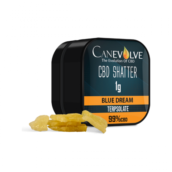 Canevolve 99% CBD Shatter - 1g - Flavour: Blue Dream