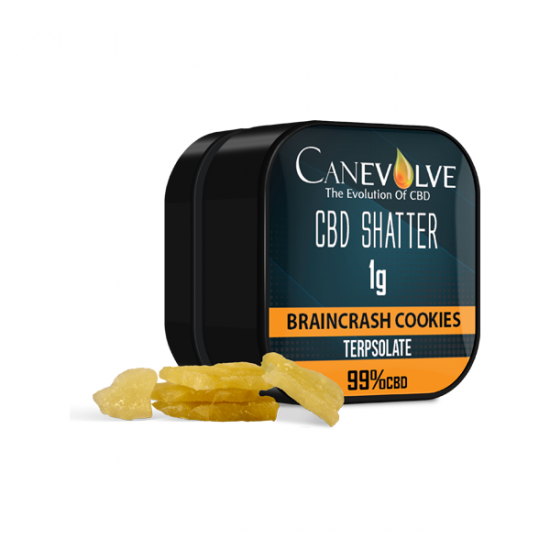 Canevolve 99% CBD Shatter - 1g - Flavour: Braincrash Cookies