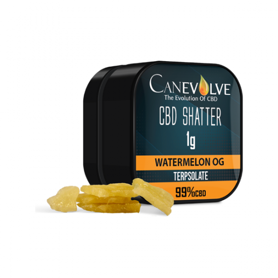 Canevolve 99% CBD Shatter - 1g - Flavour: Watermelon OG