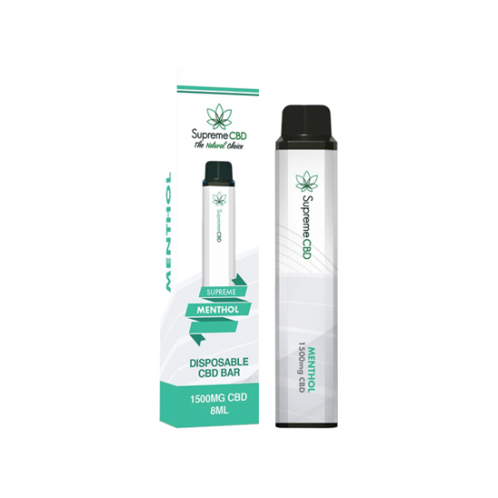 Supreme CBD 1500mg CBD Disposable Vape Device 3000 Puffs - Flavour: Menthol