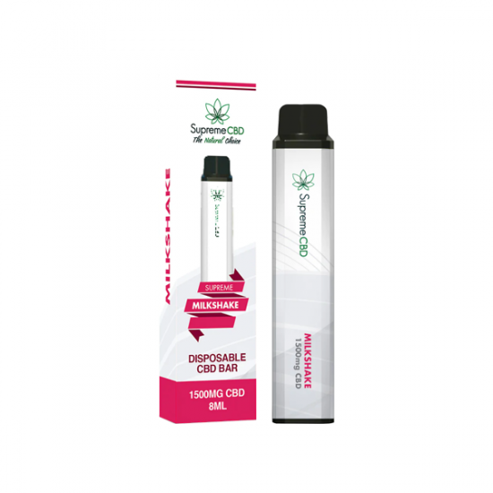 Supreme CBD 1500mg CBD Disposable Vape Device 3000 Puffs - Flavour: Milkshake