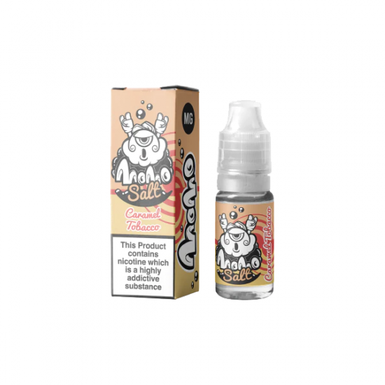 20mg Momo Salts 10ml Nic Salts (50VG/50PG) - Flavour: Caramel Tobacco