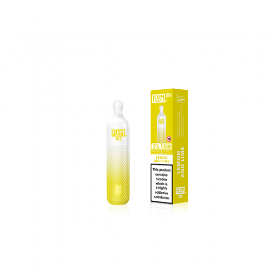 20mg Flum MI Disposable Vape Device 600 Puffs - Flavour: Lemon & Lime