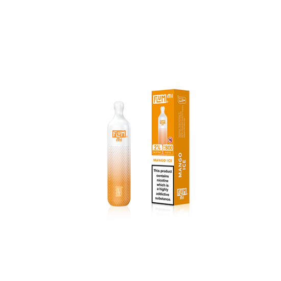 20mg Flum MI Disposable Vape Device 600 Puffs - Flavour: Mango Ice