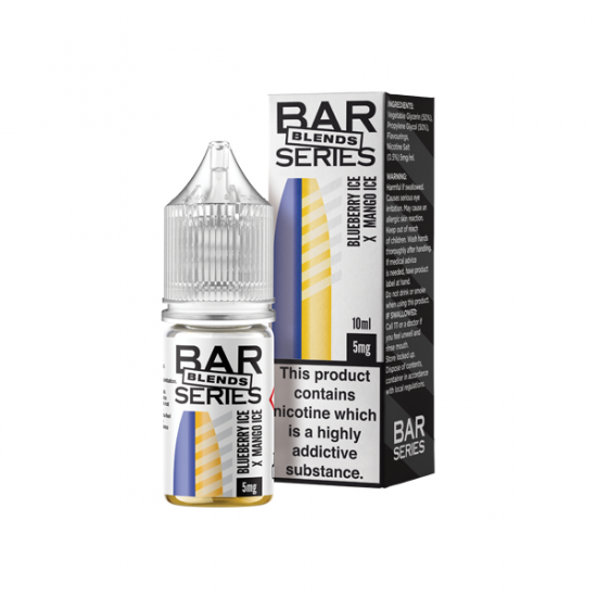 5mg Bar Series Blends 10ml Nic Salts (50VG/50PG) - Flavour: Blueberry Ice X Mango Ice