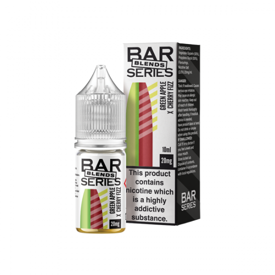 20mg Bar Series Blends 10ml Nic Salts (50VG/50PG) - Flavour: Green Apple X Cherry Fizz