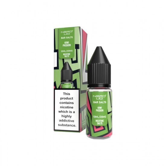 20mg Nerd Liq Bar Salts 10ml Nic Salts (50VG/50PG) - Flavour: Kiwi Passion