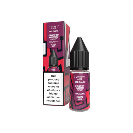 20mg Nerd Liq Bar Salts 10ml Nic Salts (50VG/50PG) - Flavour: Strawberry Raspberry Cherry