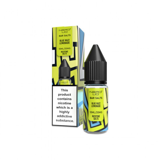 20mg Nerd Liq Bar Salts 10ml Nic Salts (50VG/50PG) - Flavour: Blue Razz Lemonade