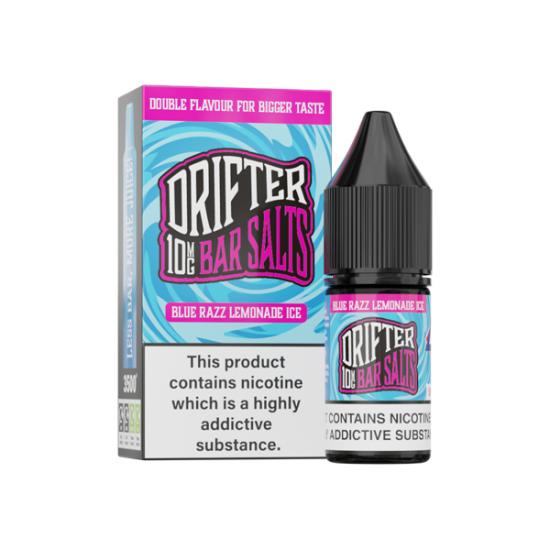 10mg Drifter Bar Salts 10ml Nic Salts (50VG/50PG) - Flavour: Blue Razz Lemonade Ice