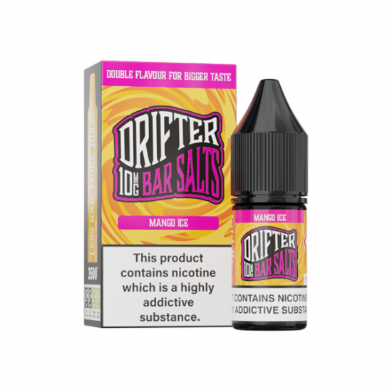 10mg Drifter Bar Salts 10ml Nic Salts (50VG/50PG) - Flavour: Mango Ice