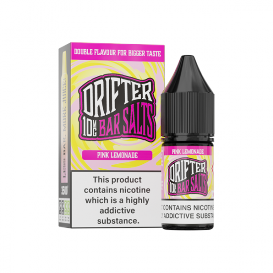 10mg Drifter Bar Salts 10ml Nic Salts (50VG/50PG) - Flavour: Pink Lemonade