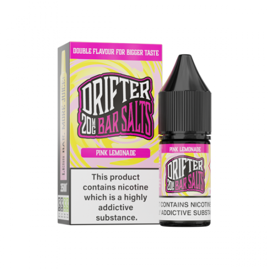 20mg Drifter Bar Salts 10ml Nic Salts (50VG/50PG) - Flavour: Pink Lemonade