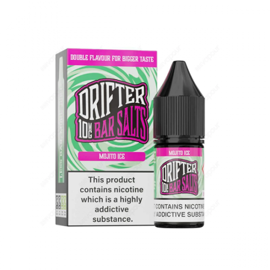 10mg Drifter Bar Salts 10ml (50VG/50PG) - Flavour: Mojito Ice