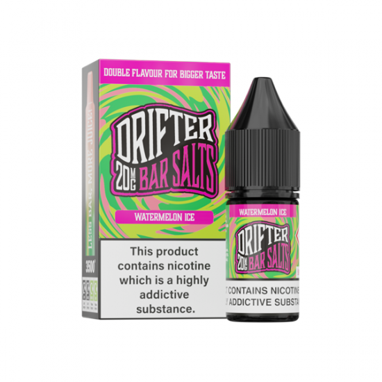 20mg Drifter Bar Salts 10ml Nic Salts (50VG/50PG) - Flavour: Watermelon Ice