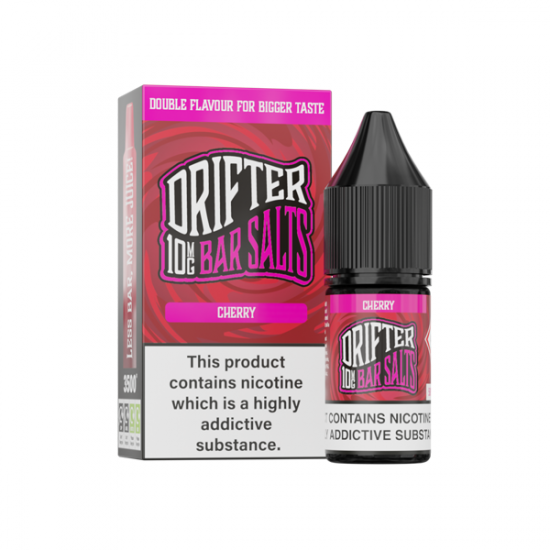 10mg Drifter Bar Salts 10ml Nic Salts (50VG/50PG) - Flavour: Cherry