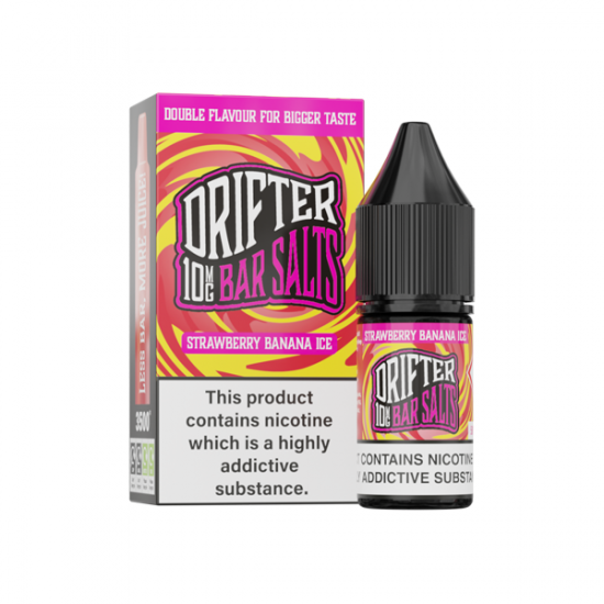 10mg Drifter Bar Salts 10ml Nic Salts (50VG/50PG) - Flavour: Strawberry Banana Ice