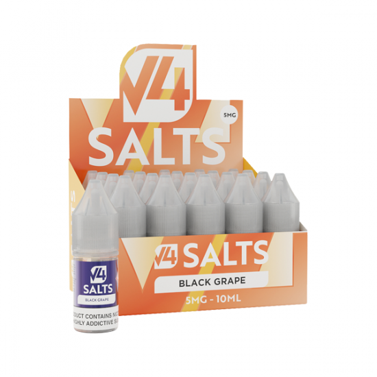 5mg V4 Salts 10ml Nic Salts (50VG/50PG) - Flavour: Black Grape