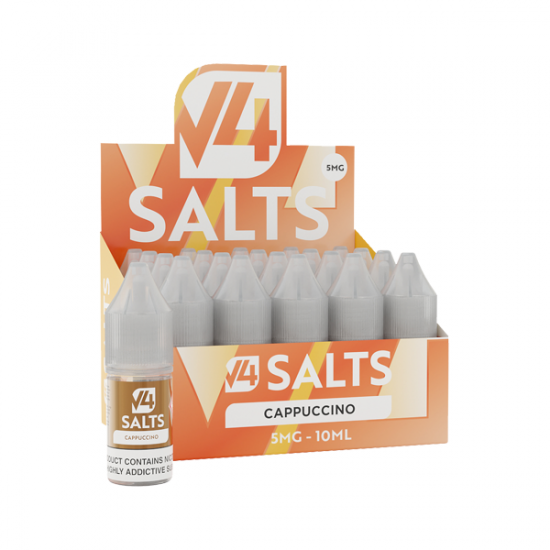 5mg V4 Salts 10ml Nic Salts (50VG/50PG) - Flavour: Cappuccino