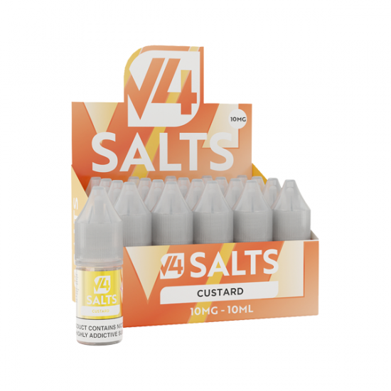 10mg V4 Salts 10ml Nic Salts (50VG/50PG) - Flavour: Custard