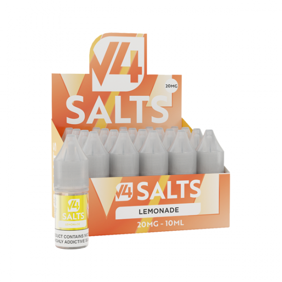 20mg V4 Salts 10ml Nic Salts (50VG/50PG) - Flavour: Lemonade