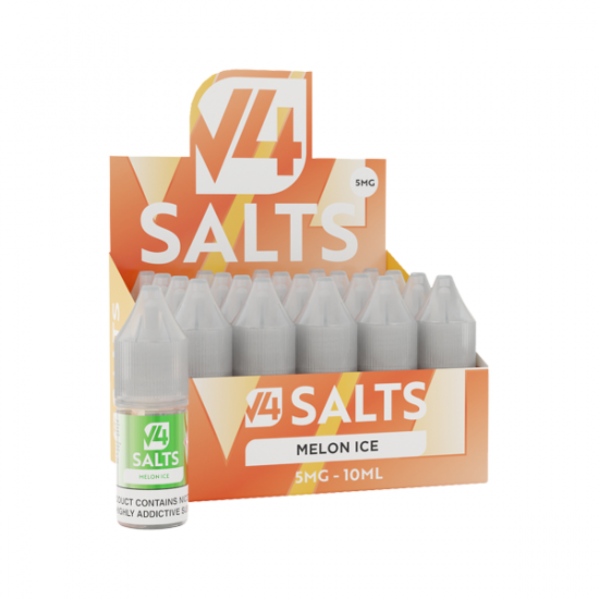 5mg V4 Salts 10ml Nic Salts (50VG/50PG) - Flavour: Melon Ice