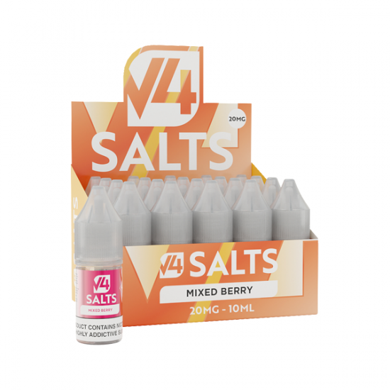 20mg V4 Salts 10ml Nic Salts (50VG/50PG) - Flavour: Mixed Berry