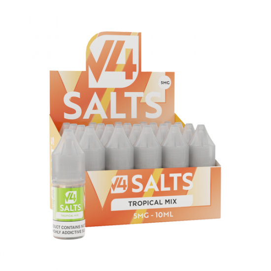 5mg V4 Salts 10ml Nic Salts (50VG/50PG) - Flavour: Tropical Mix