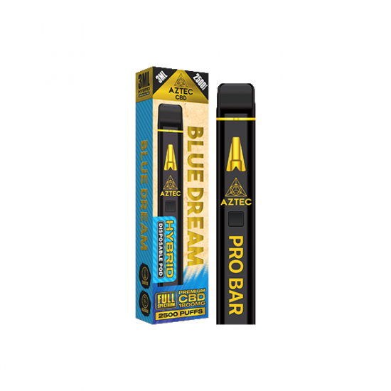 Aztec CBD 1800mg Pro Bar CBD Disposable Vape Device 2500 Puffs - Flavour: Blue Dream