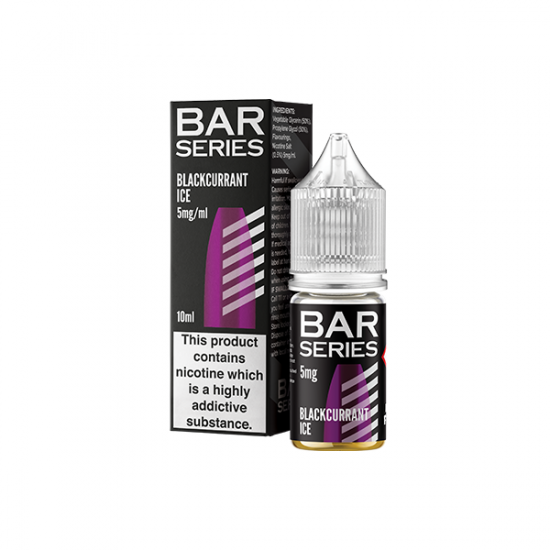 5mg Bar Series Nic Salts 10ml (50VG/50PG) - Flavour: Blackcurrant Ice