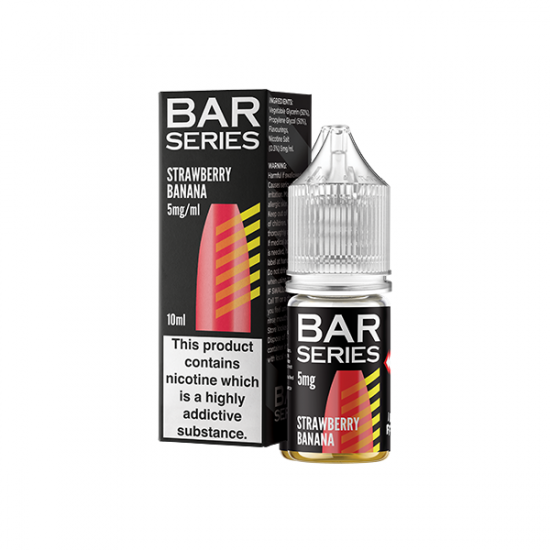 5mg Bar Series Nic Salts 10ml (50VG/50PG) - Flavour: Strawberry Banana