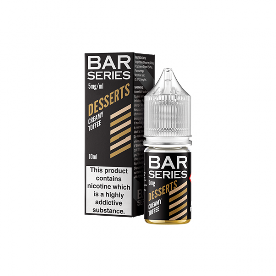 5mg Bar Series Desserts 10ml Nic Salts (50VG/50PG) - Flavour: Creamy Toffee