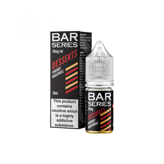 20mg Bar Series Desserts 10ml Nic Salts (50VG/50PG) - Flavour: Cherry Bakewell