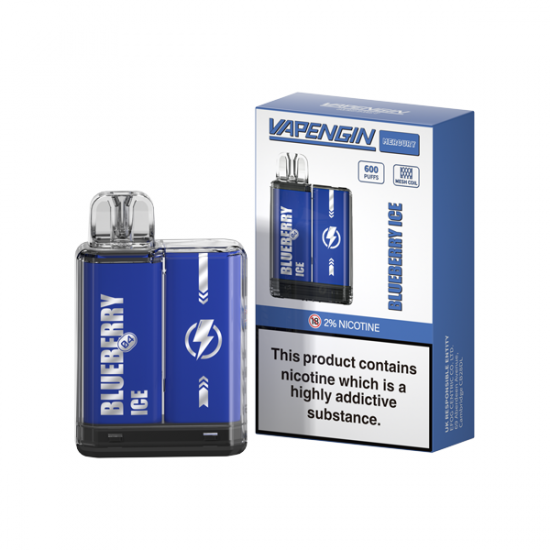 20mg Vapengin Mercury Disposable Vape Device 600 Puffs - Flavour: Blueberry Ice