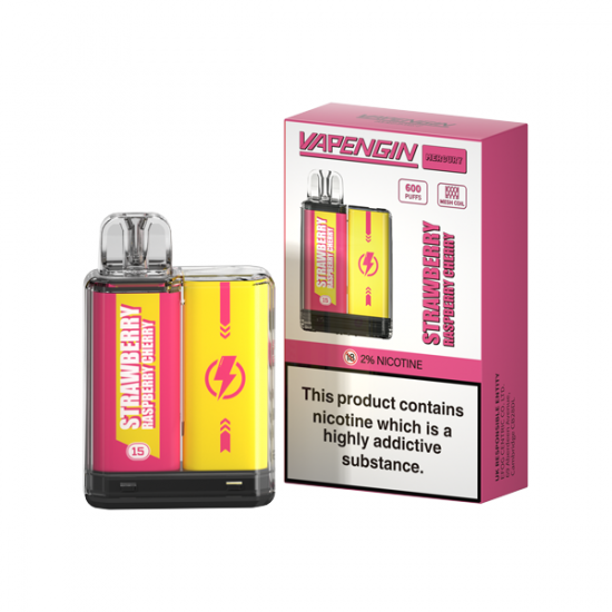 20mg Vapengin Mercury Disposable Vape Device 600 Puffs - Flavour: Strawberry Peach Apple