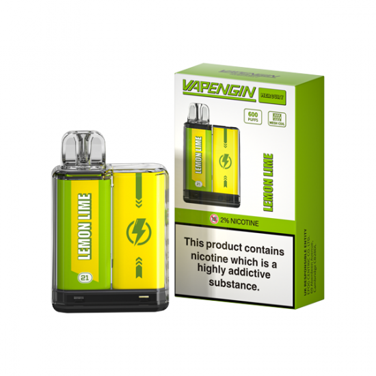 20mg Vapengin Mercury Disposable Vape Device 600 Puffs - Flavour: Lemon & Lime